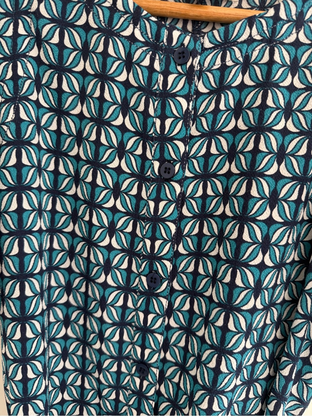Max Studio Womens Blue Print Capri Jumpsuit Size Xs - Picture 3 of 8